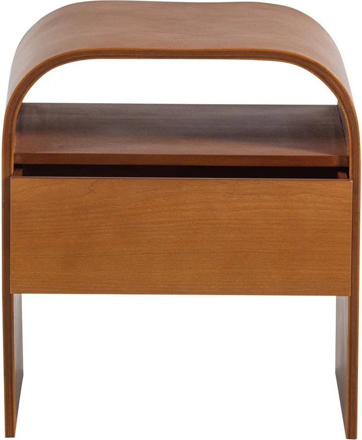 Nočný stolík s poličkami v prírodnej farbe Momo – WOOOD