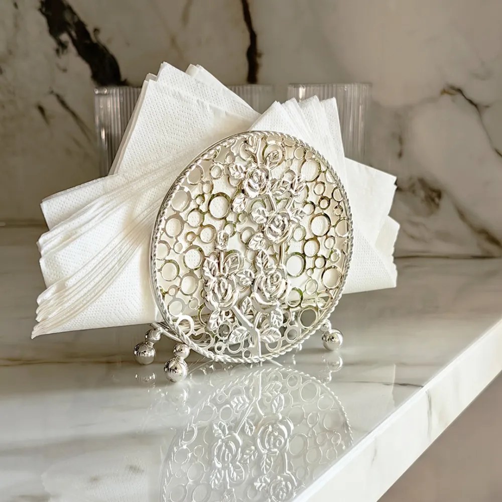 Držiak na obrúsky Carla STJ08S, strieborný