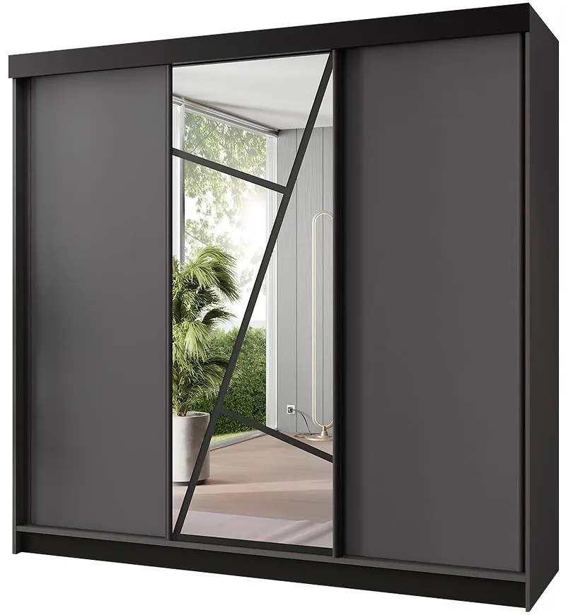 Skriňa Vena 200 grafit antracit + grafit antracit