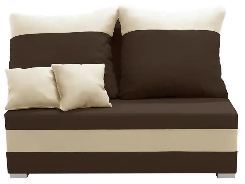 Dvojmiestna pohovka s funkciou spania GUSTO 2 Tmavohnedá/krémová