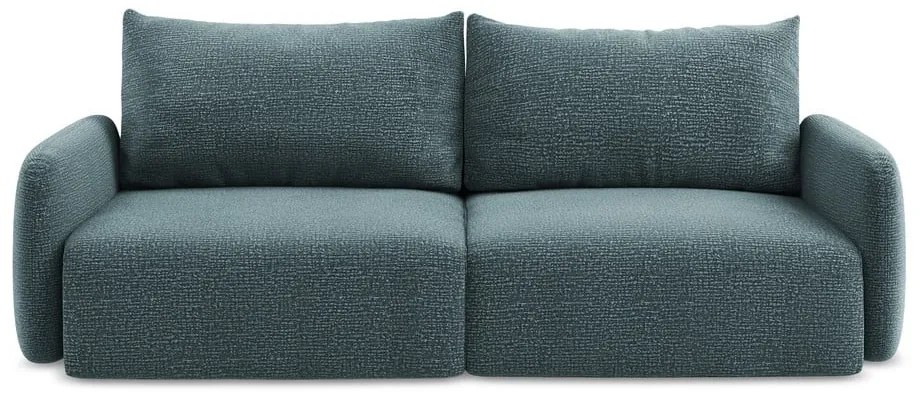 Tyrkysovomodrá rozkladacia/s úložným priestorom pohovka 238 cm Kalena – Makamii