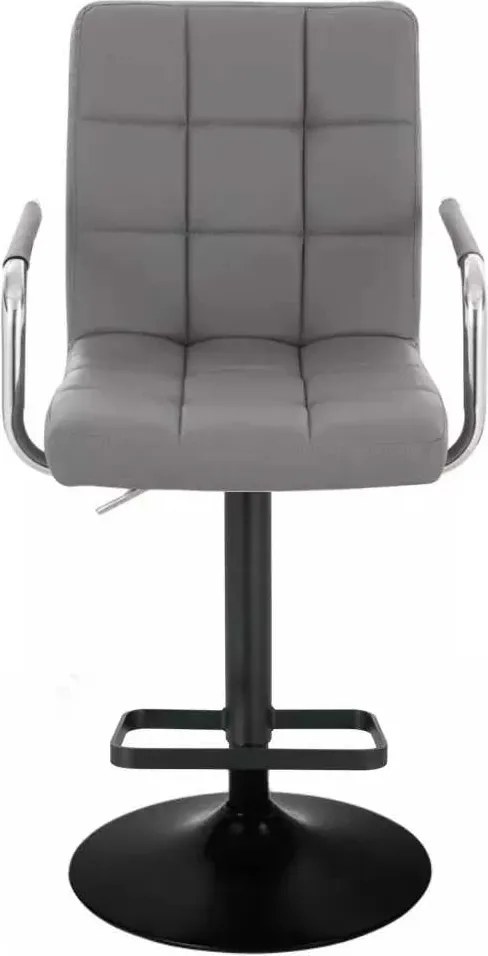 LuxuryForm DESIGN Barová stolička VERONA na čiernom tanieri - šedá