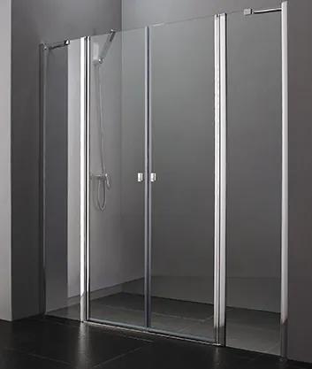 Aquatek Glass B4 110 sprchové dvere do niky dvojkrídlové s pevnou stenou 106,5 – 110 cm