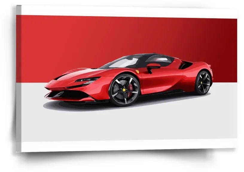 Sablio Obraz Ferrari na červeno-bielej - 60x40 cm