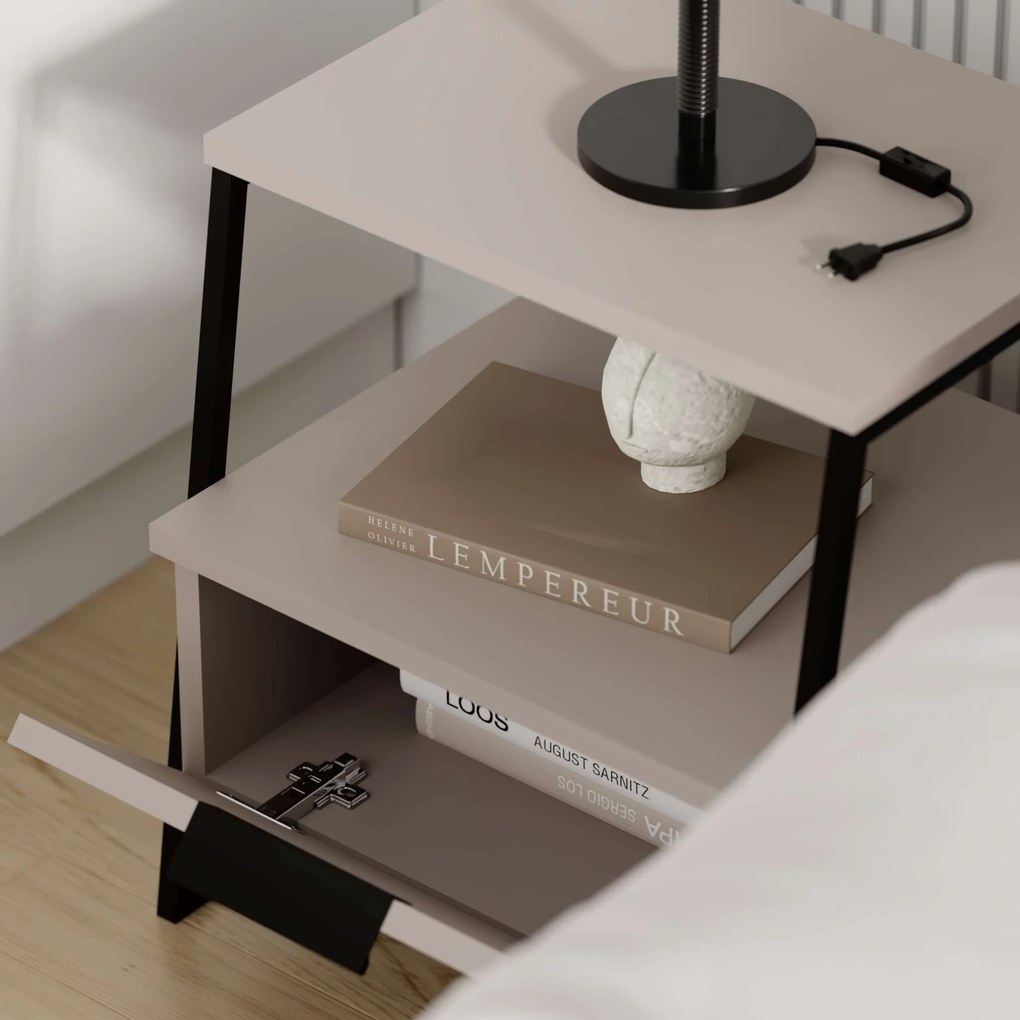 Nočný stolík Houseland Pal moka