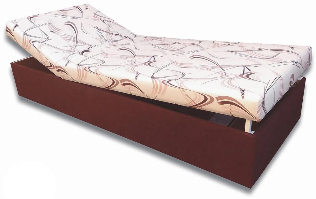 Jednolôžková posteľ (váľanda) 90 cm Darcy (Tmavohnedá 40 + Sand 10). Vlastná spoľahlivá doprava až k Vám domov. 793078