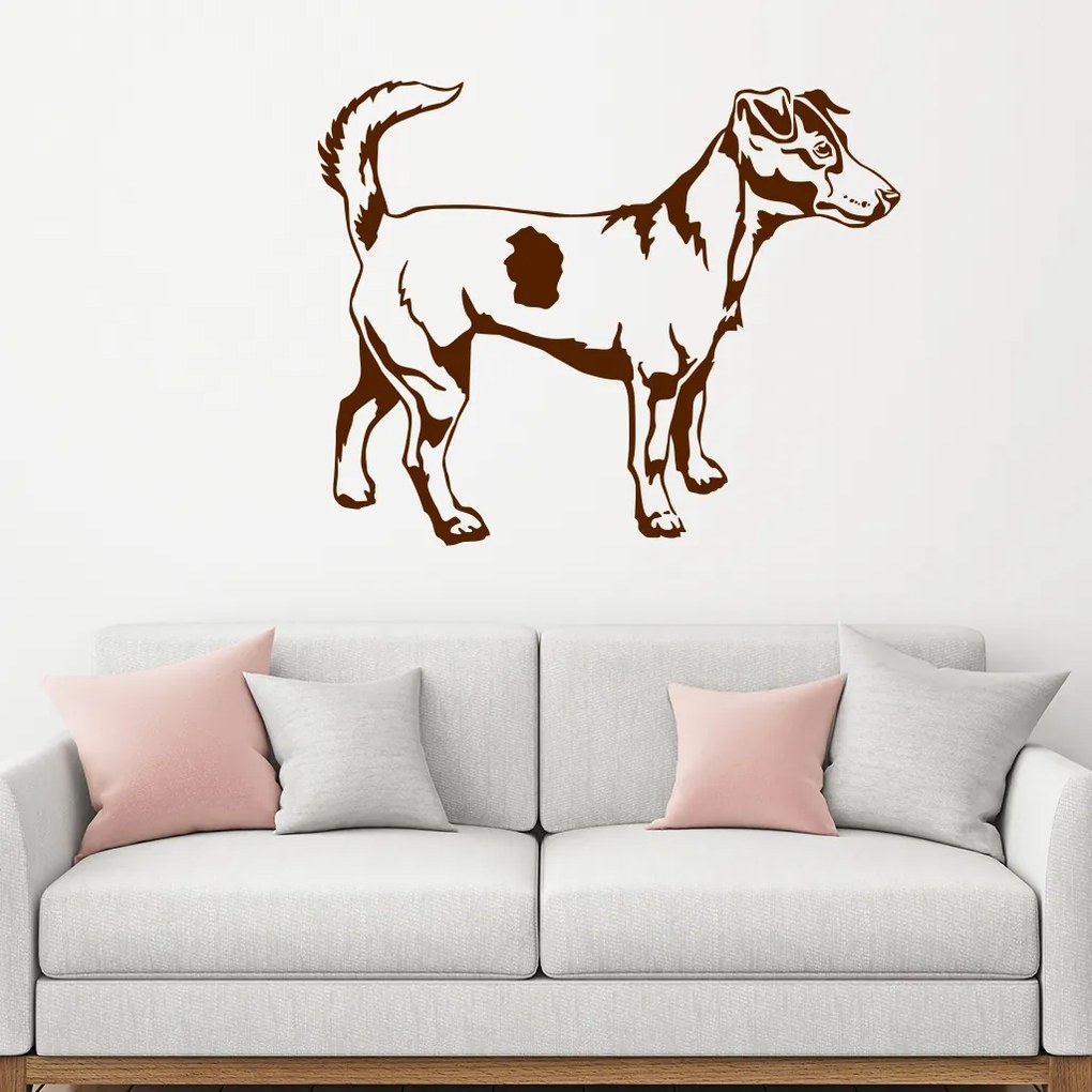 Veselá Stena Samolepka Jack Russell Teriér Farba: šedá, Veľkosť: 60 x 48 cm