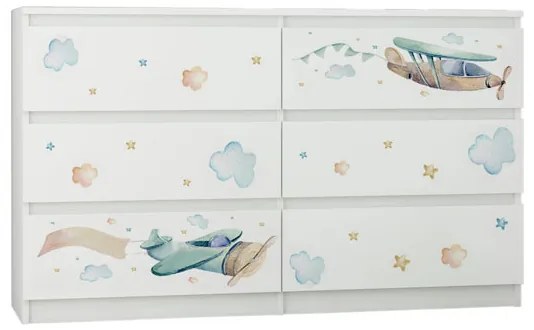 Detská komoda R120 - DO NEBIES - 77x120x30 cm