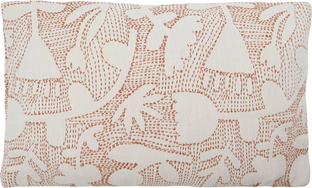 House Doctor Bavlnený poťah na vankúš Sari Off White 50 x 30 cm