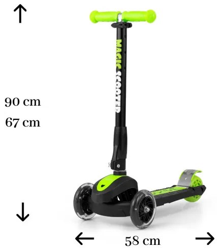 Kolobežka Magic zelená