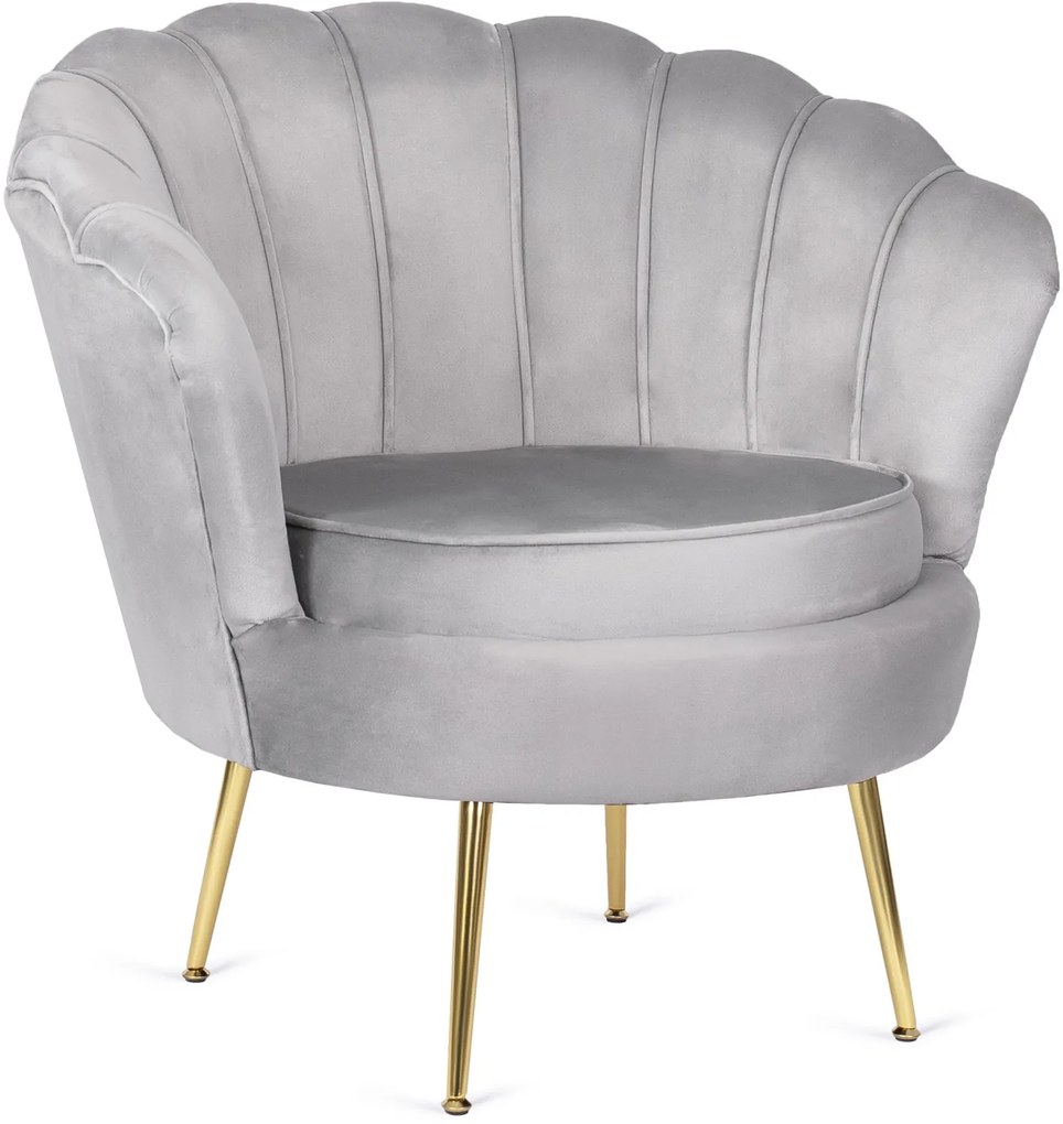 PROXIMA.store - Glamour kreslo ANGEL FARBA: sivá