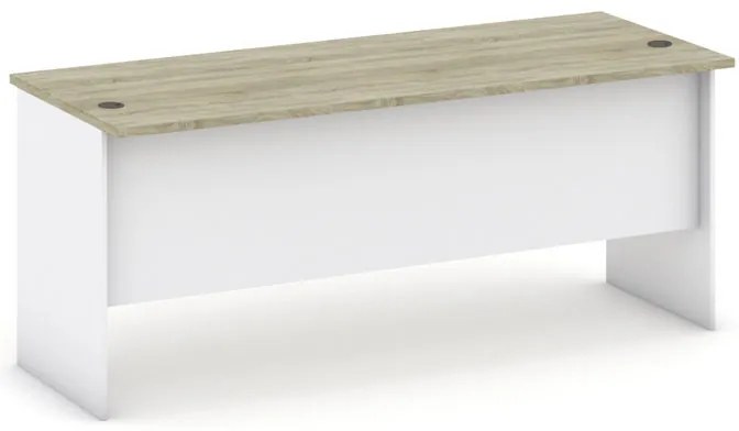 Kancelársky písací stôl MIRELLI, 180x80 cm, biela/dub sonoma