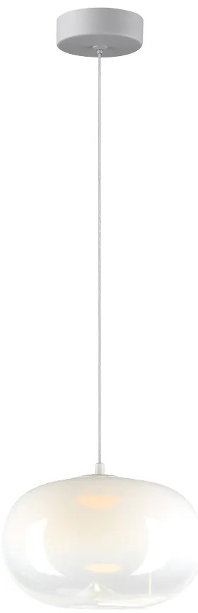 Závesné svietidlo Vaso, 1x biele sklenené tienidlo, (fi 18cm), w