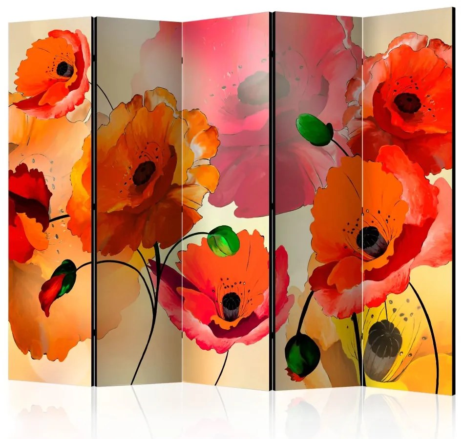 Artgeist Paraván - Velvet poppies [Room Dividers]