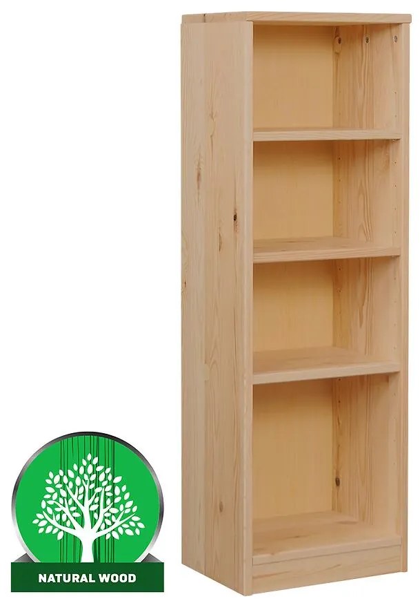 Regál eko nízky 120 borovica morená dub