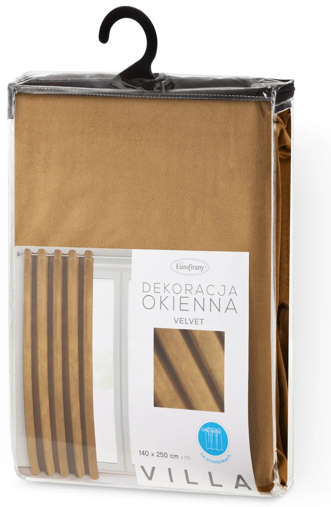 ZATEMŇOVACÍ ZÁVES NA KRÚŽKOCH RIA 140X250 CM MEDOVÁ