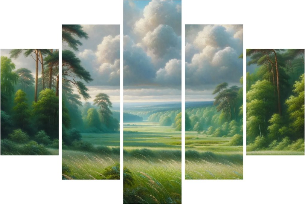 Obraz - Zelená krajina (150x105 cm)