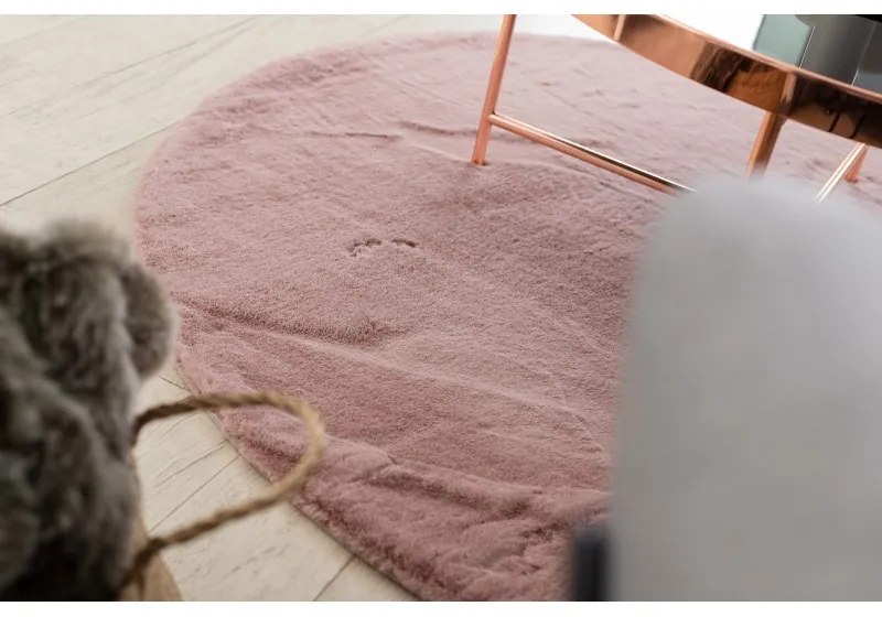 Guľatý koberec BUNNY ružový