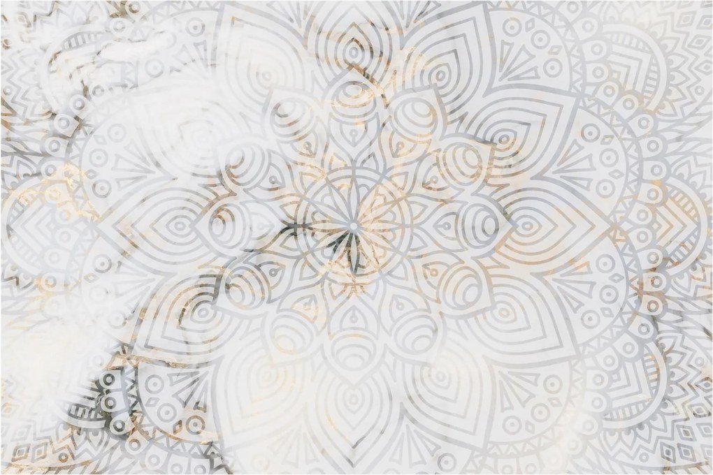 Obraz bielej mandaly (90x60 cm)