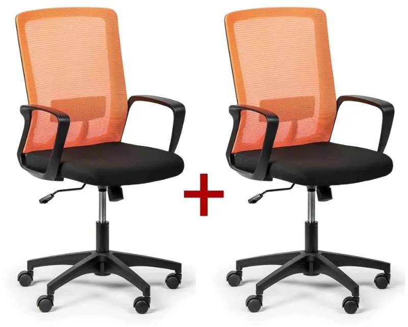 Kancelárska stolička BASE 1+1 ZADARMO, oranžová