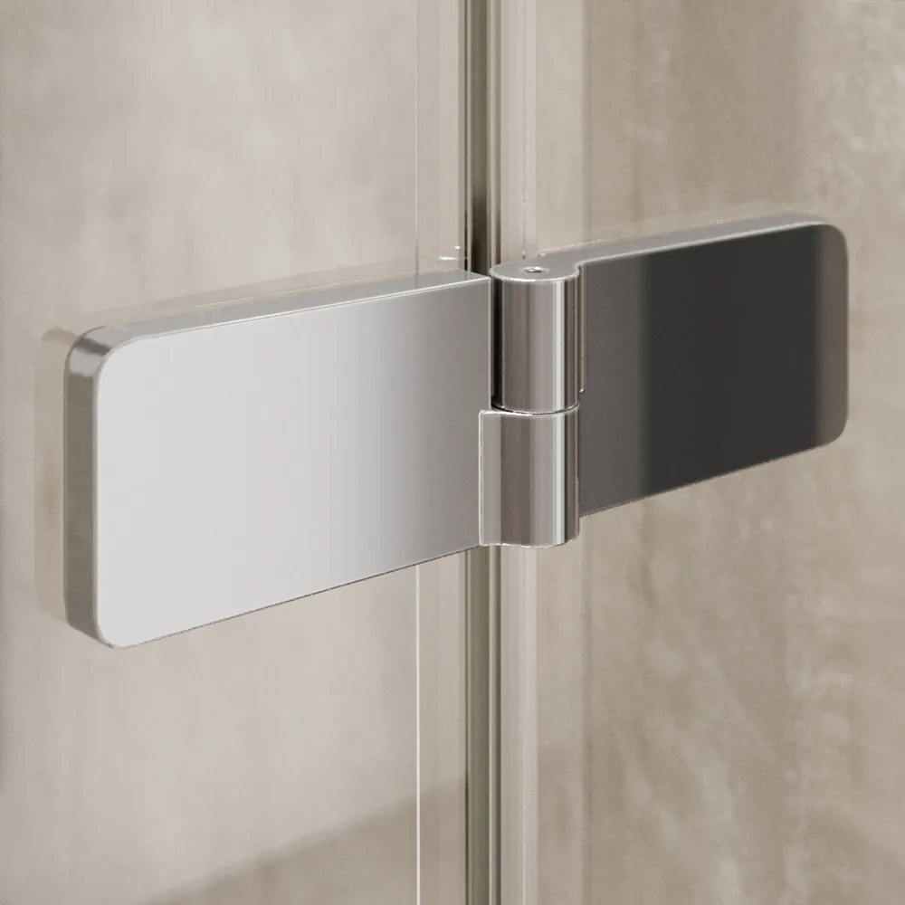 Mereo Mereo, Zalamovací sprchové dvere, Novea, chróm ALU, sklo Číre, pravé prevedenie, MER-CK10833ZP