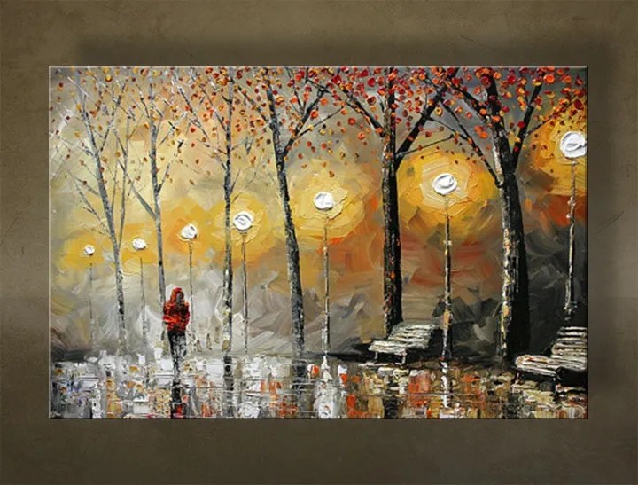 Maľovaný obraz na stenu KRAJINA