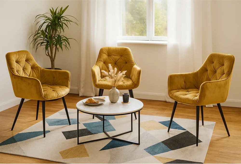 CH Jedálenská stolička Kelly - horčicová