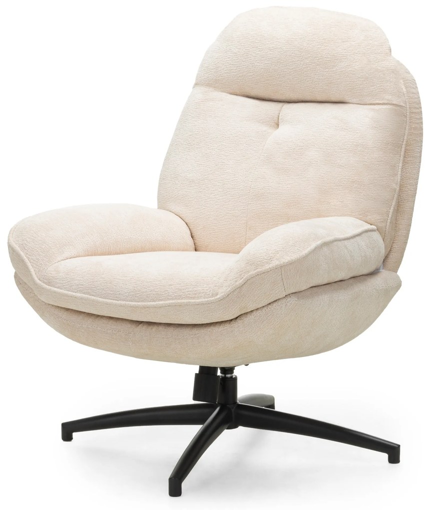 Otočné relaxační křeslo VERANO s podnožkou béžové