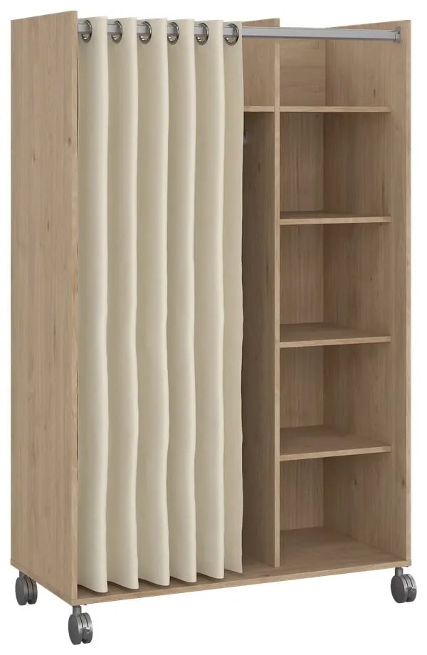 Šatníková skriňa v dekore duba v bielo-béžovej farbe 100x160 cm Kit – Tvilum