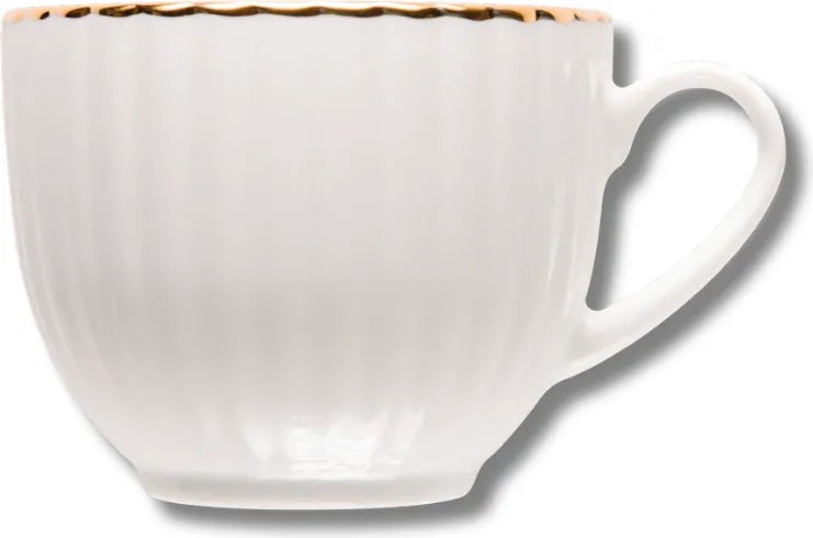 Daisy white - gold kávová súprava 12 ks