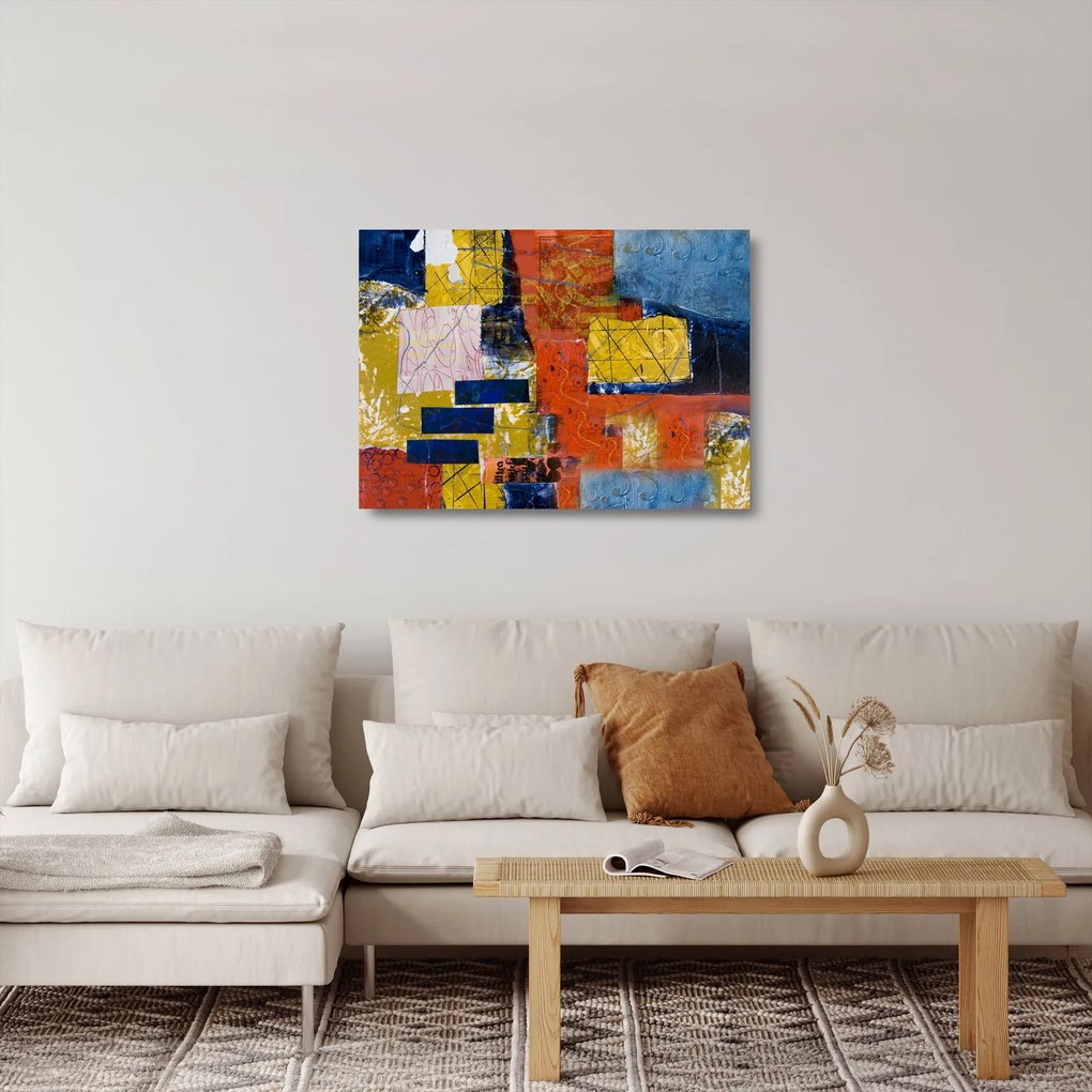 Sklenený obraz - Abstrakcia (70x50 cm)