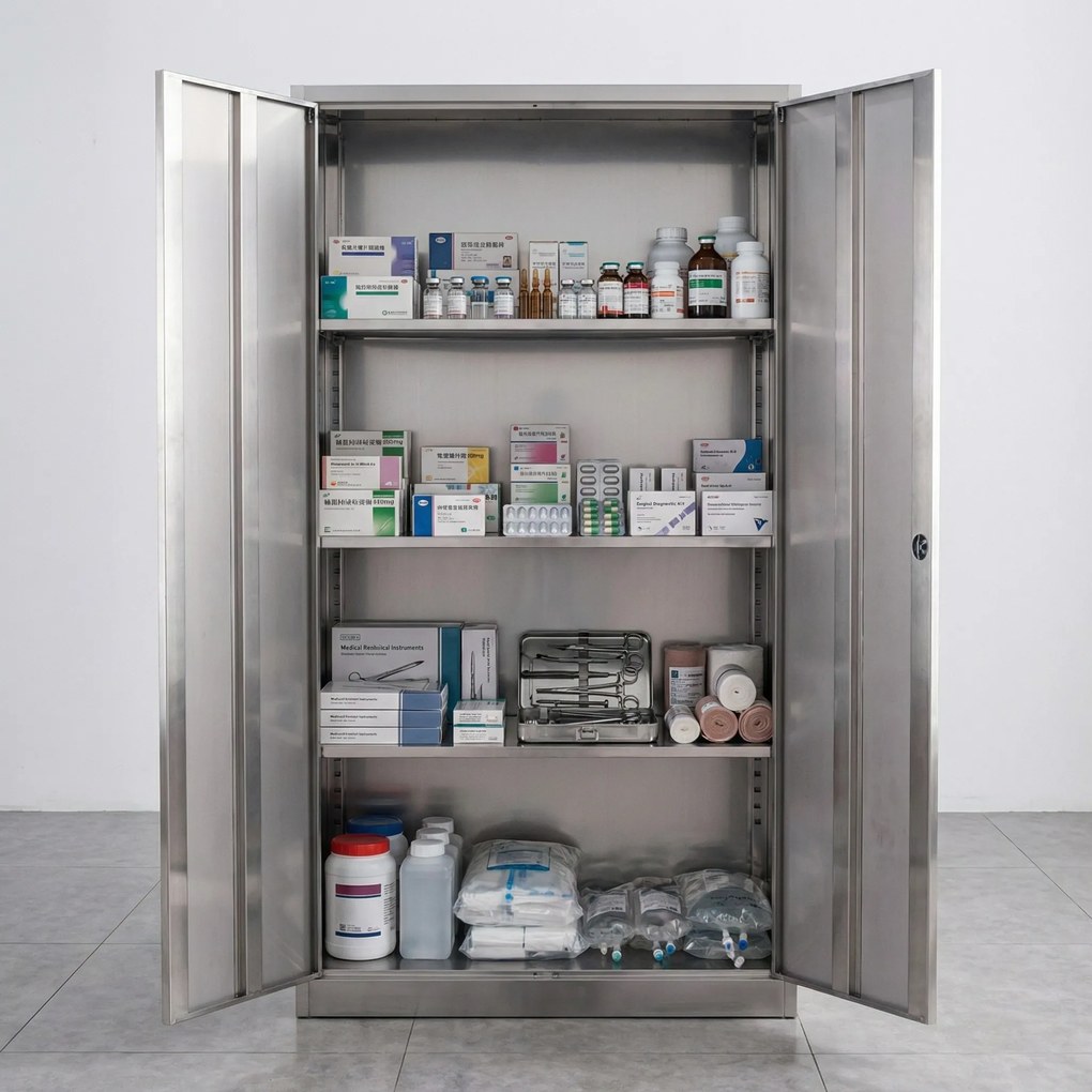 Nerezová skriňa, 1800 x 900 x 400 mm