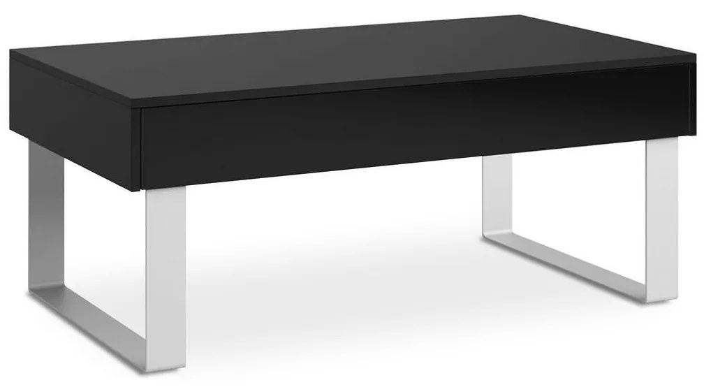 Konsimo Sp. z o.o. Sp. k. Konferenčný stolík PAVO 45x110 cm lesklá čierna KO0023