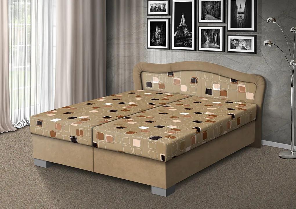 Nabytekmorava Čalúnená posteľ s úložným priestorom Sára170 čalúnenie: hnedá/MEGA 17 hnedá, Typ roštov: polohovacie