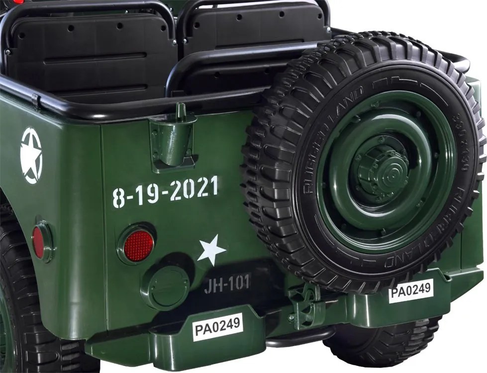 JOKOMISIADA Autíčko na batérie pre 3 osoby J E E P Willys s diaľkovým ovládaním PA0249