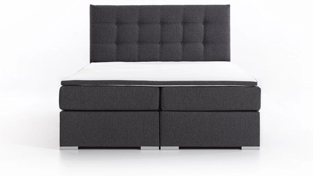 Manželská posteľ Boxspring 180 cm Irma 01 (čierna). Akcia -20%. Vlastná spoľahlivá doprava až k Vám domov. 1044598
