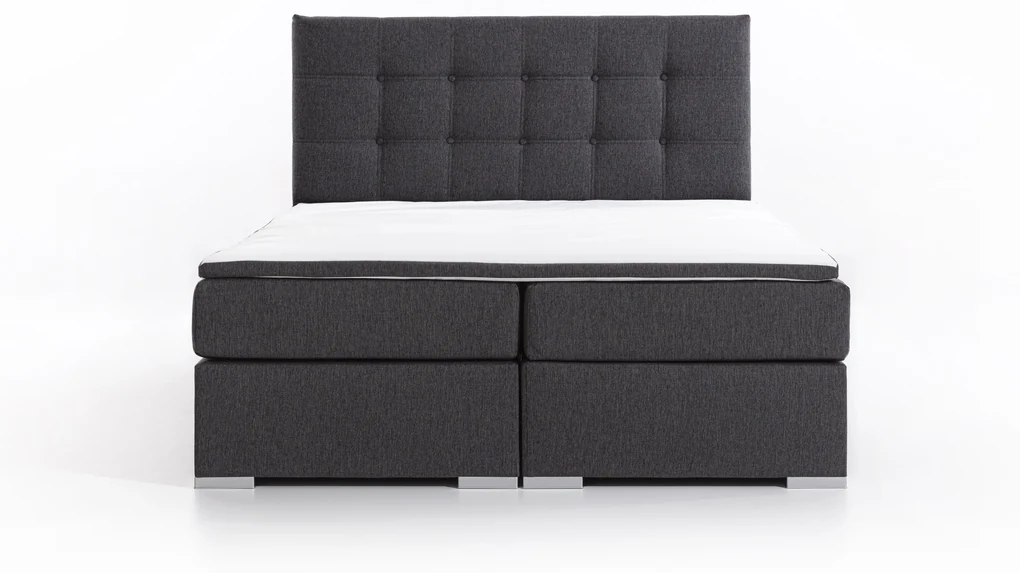 Manželská posteľ Boxspring 180 cm Irma 01 (čierna). Akcia -20%. Vlastná spoľahlivá doprava až k Vám domov. 1044598