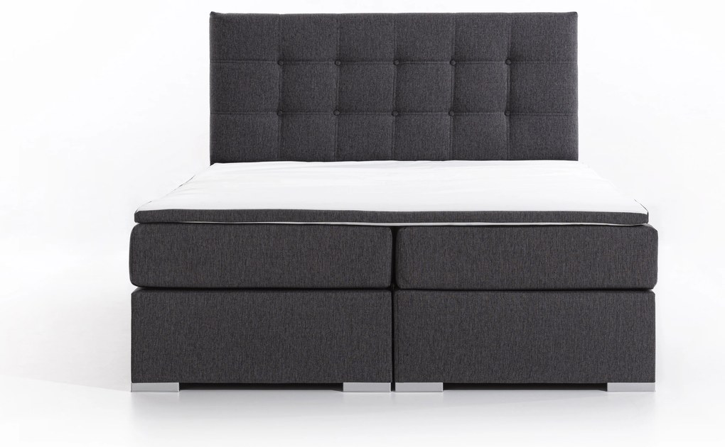 Manželská posteľ Boxspring 180 cm Irma 01 (tmavosivá). Akcia -18%. Vlastná spoľahlivá doprava až k Vám domov. 1044597
