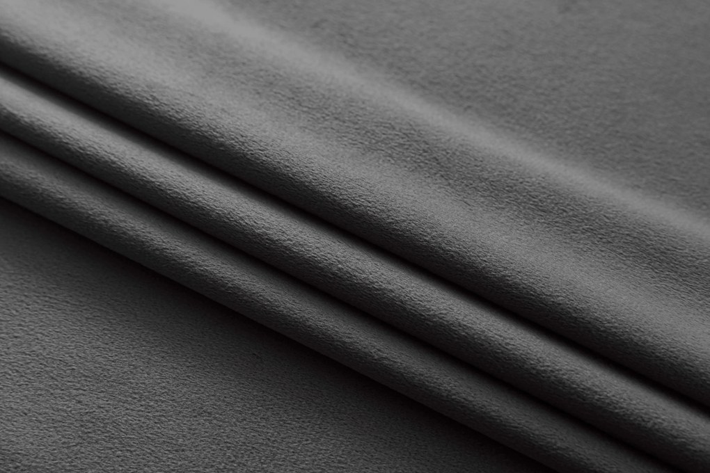 Sivý zatemňovací záves VELVET 140x250 cm Zavesenie: Kovové krúžky