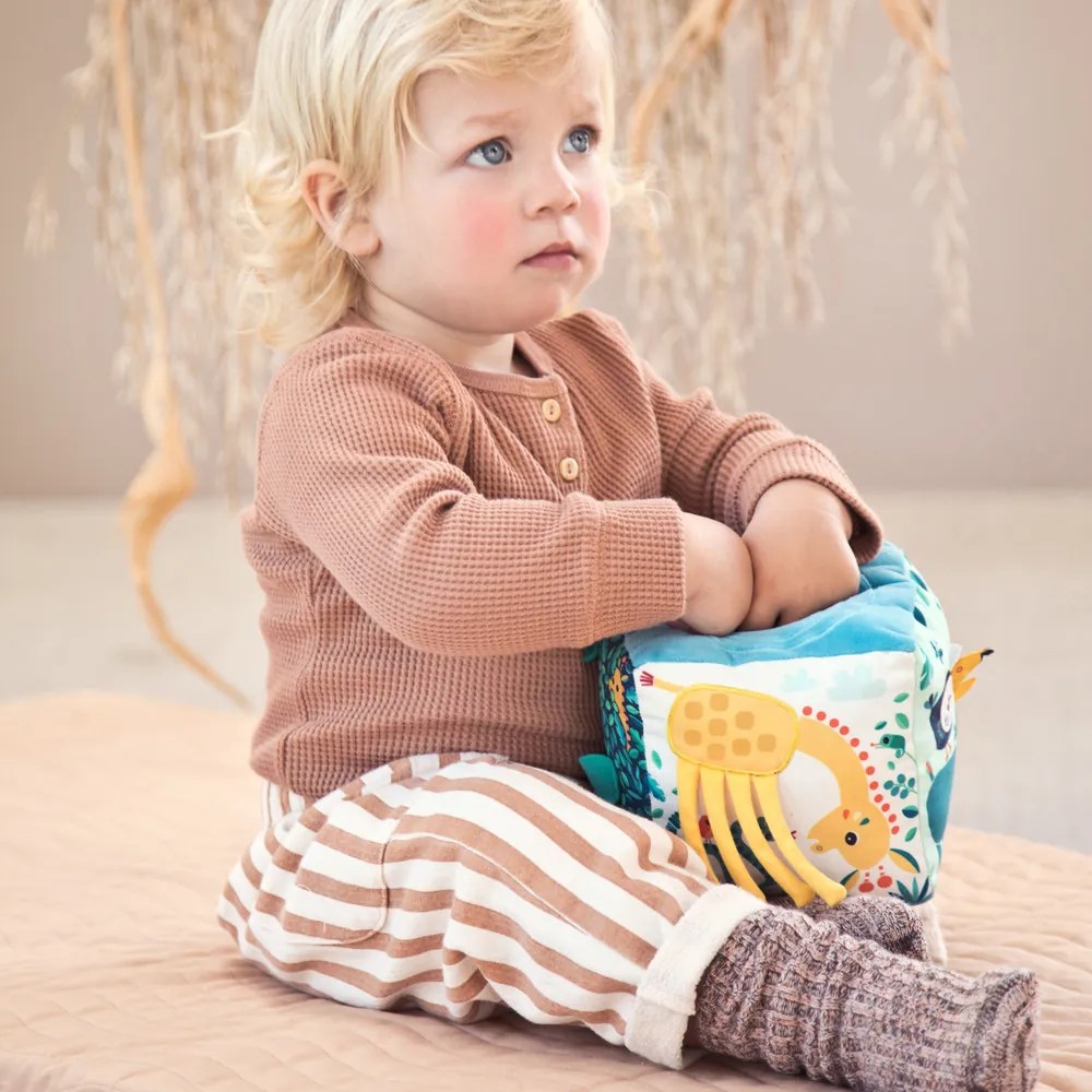 Lilliputiens - textilná kocka s aktivitami - džungľa