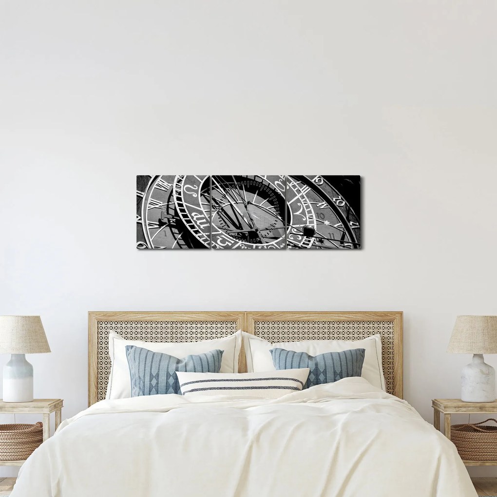 Obraz - Astronomické hodiny, Praha, Česká Republika (s hodinami) (90x30 cm)