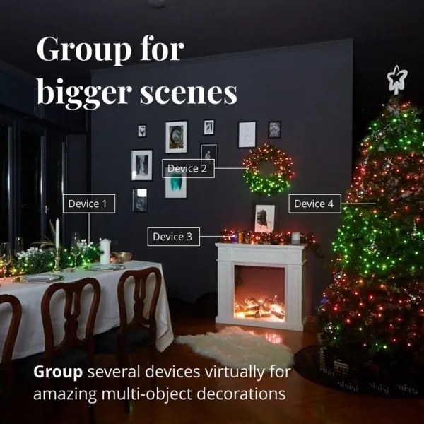 Twinkly TWS250SPP-BEU - LED RGB Vonkajší vianočný svetelný reťazec 250×LED 23,5 m IP44 Wi-Fi