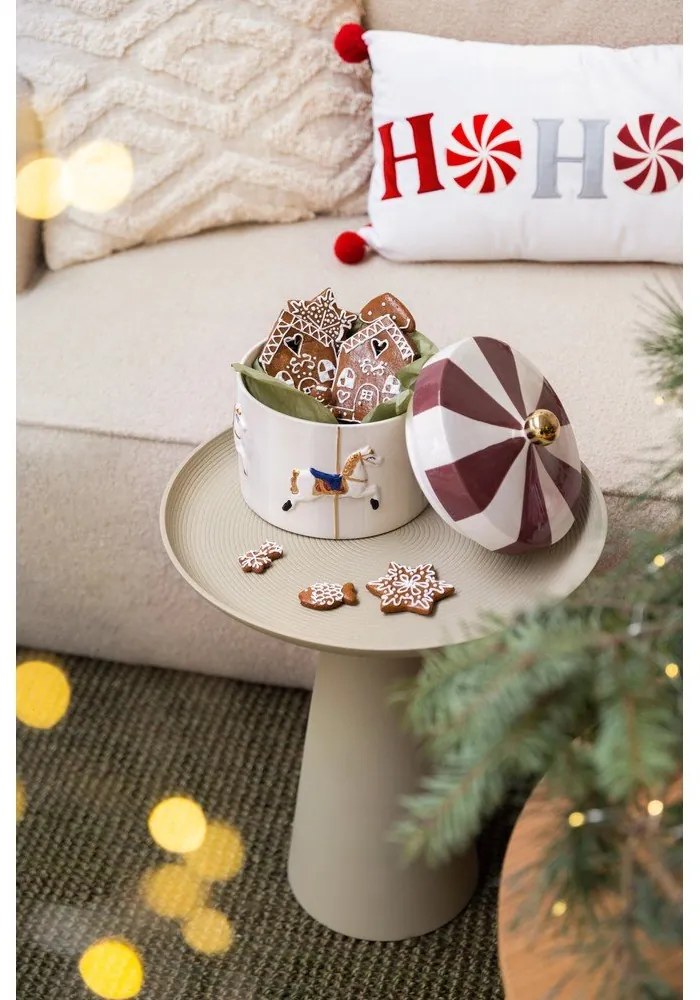 Zamatový dekoračný vankúš s vianočným motívom 60x30 cm Ho Ho Ho – Catherine Lansfield