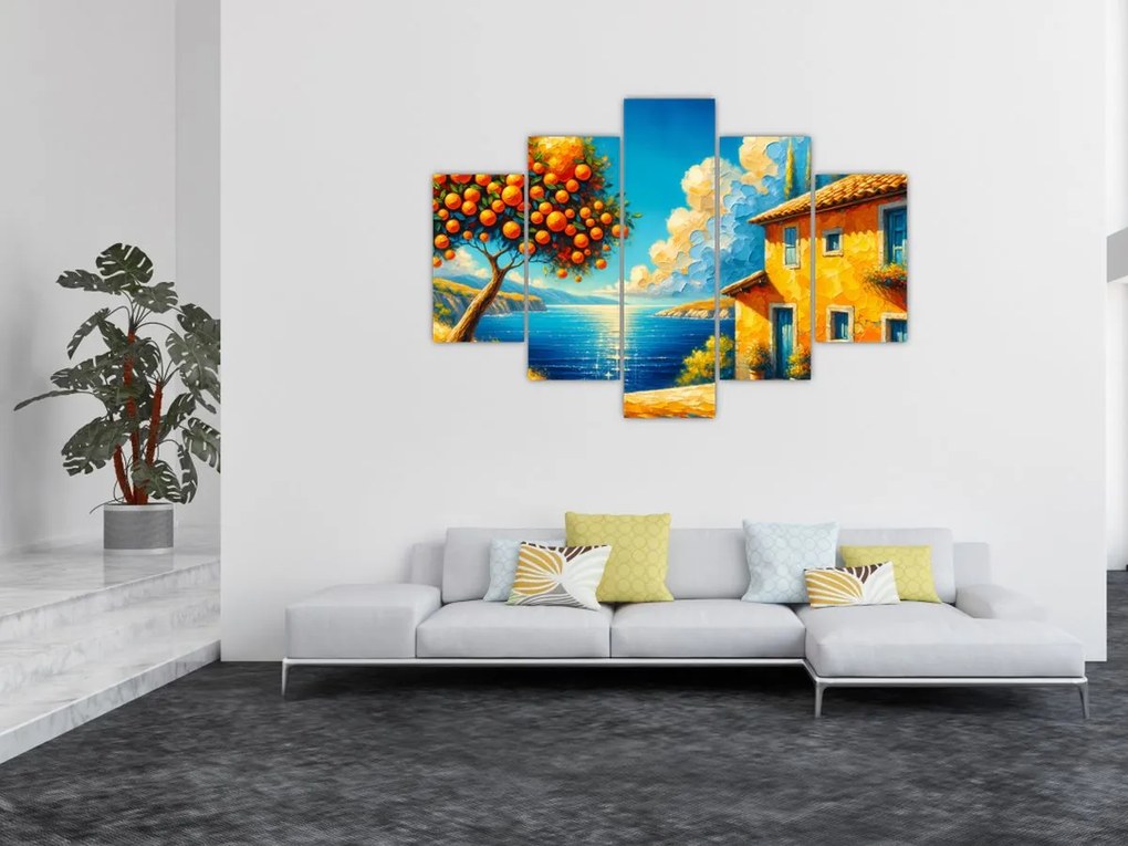 Obraz - Dom s pomarančmi II. (150x105 cm)