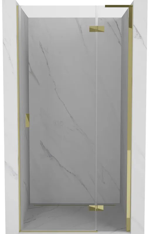 Mexen Mist-H L, 1-krídlové sprchové dvere pravé 75 cm, číre sklo, zlatý lesklý profil, 8A5L-075-000-50-00-P