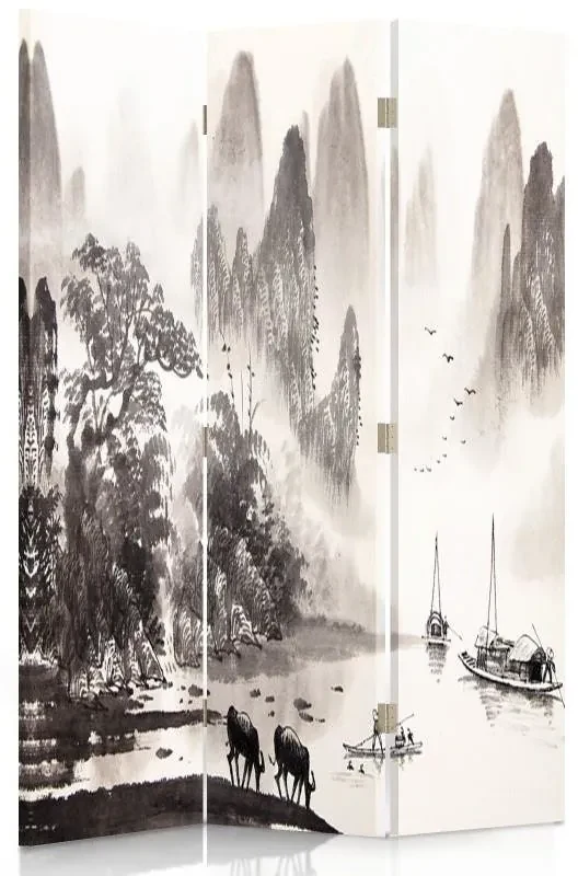 Gario Paraván Malebná krajina údolia Rozmery: 110 x 170 cm, Prevedenie: Klasický paraván