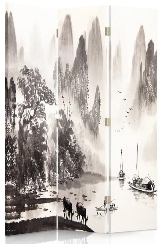 Gario Paraván Malebná krajina údolia Rozmery: 180 x 170 cm, Prevedenie: Klasický paraván