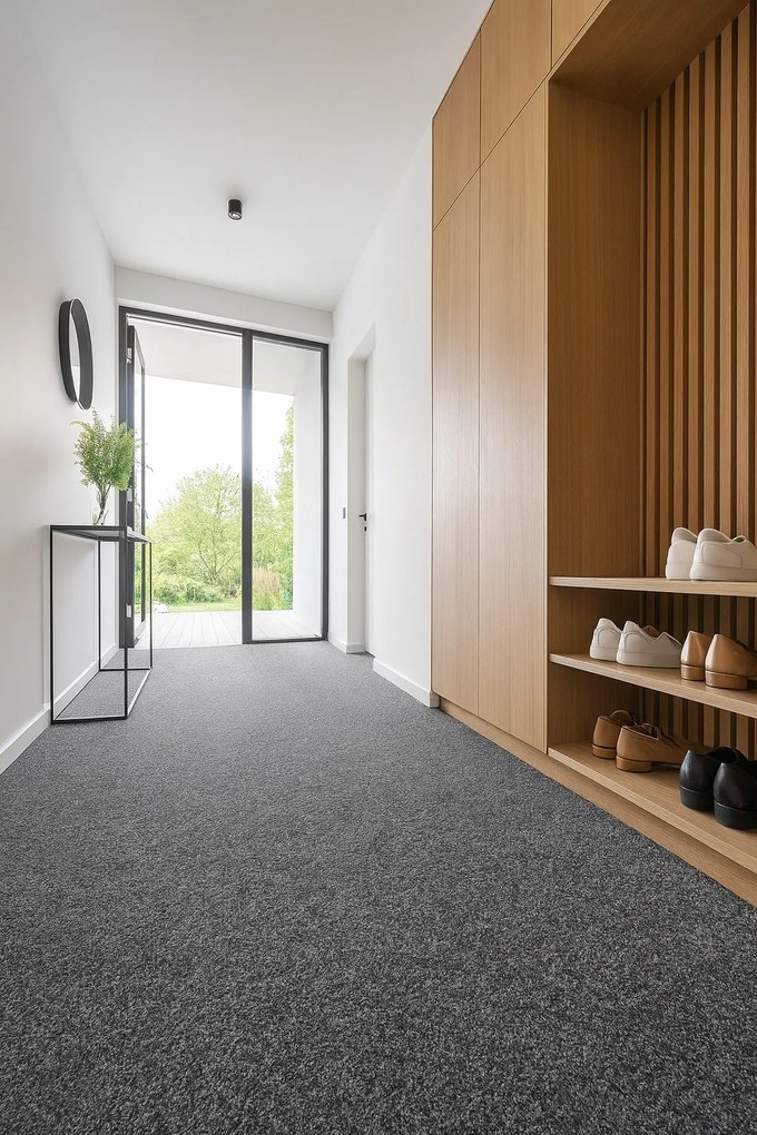 Beaulieu International Group, Koberec metráž New Orleans 236 s podkladom Resine, na mieru, šíře 4m, šedá, resine, chodba / predsieň