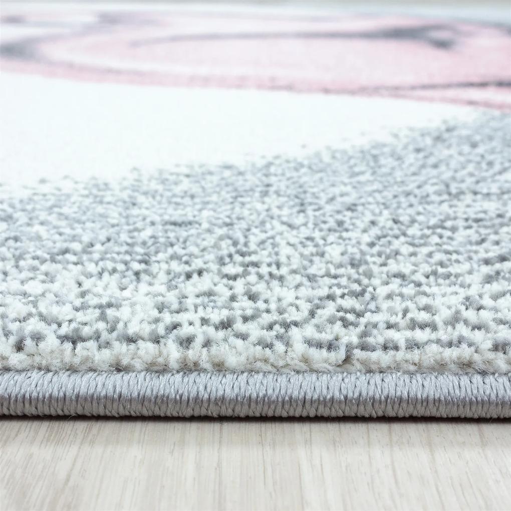 Ayyildiz Detský kusový koberec BAMBI 0850, Okrúhly, Ružová Rozmer koberca: 160 cm KRUH