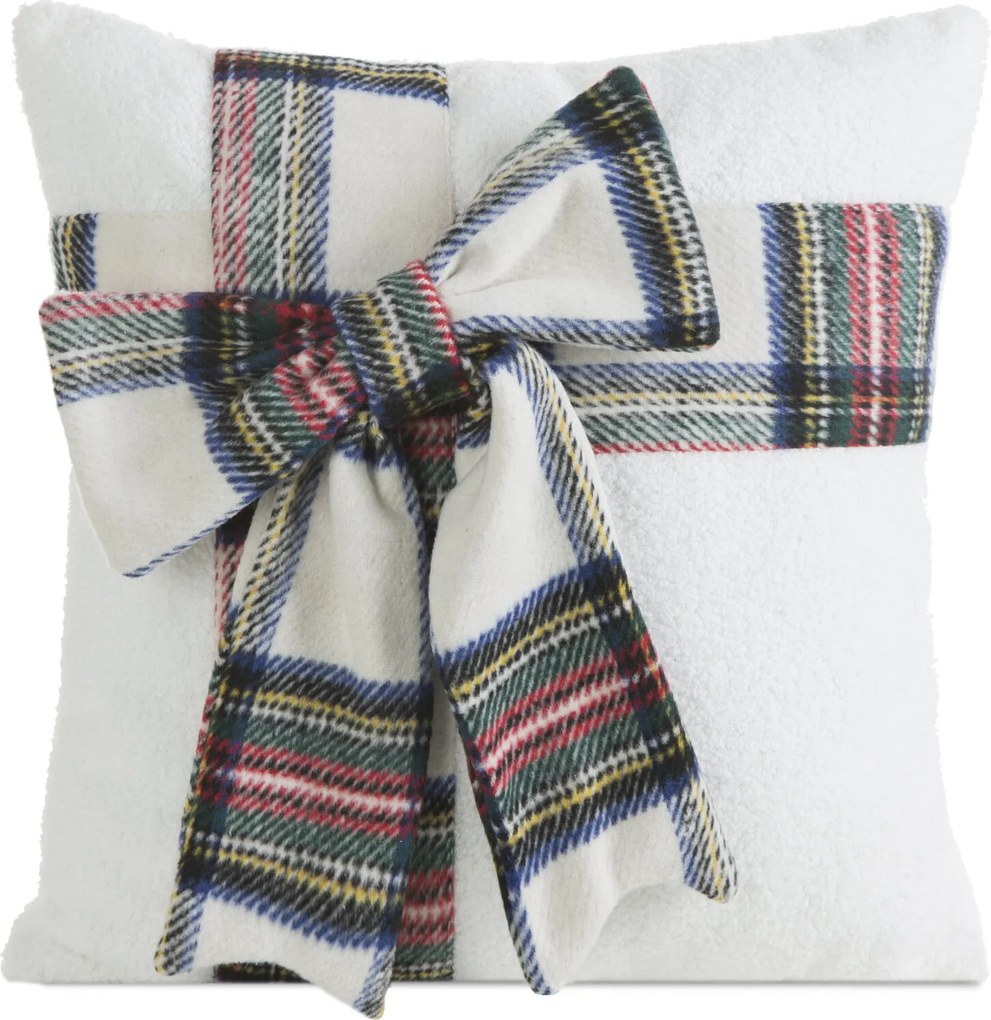 CHLPATÁ VIANOČNÁ DEKORAČNÁ OBLIEČKA NA VANKÚŠ SCARF 45X45 CM VZOROVANÁ